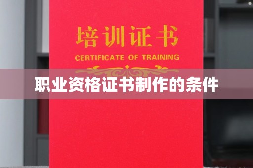 琅琊职业资格证书制作的条件
