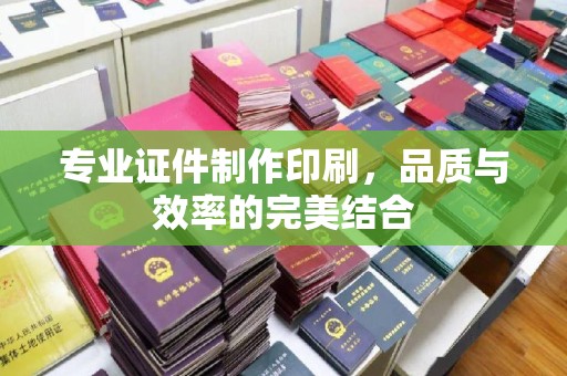 琅琊专业证件制作印刷，品质与效率的完美结合