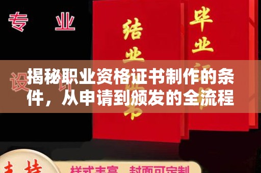 琅琊揭秘职业资格证书制作的条件，从申请到颁发的全流程解析