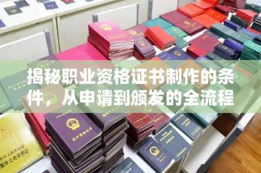 琅琊揭秘职业资格证书制作的条件，从申请到颁发的全流程解析