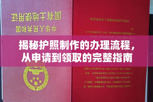 琅琊揭秘护照制作的办理流程，从申请到领取的完整指南